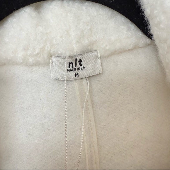NLT LA Cozy Sherpa Jacket Open Front Size Medium - Picture 3 of 10